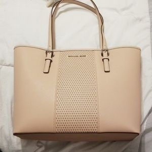 Michael Kros Rose micro stud carryall tote
